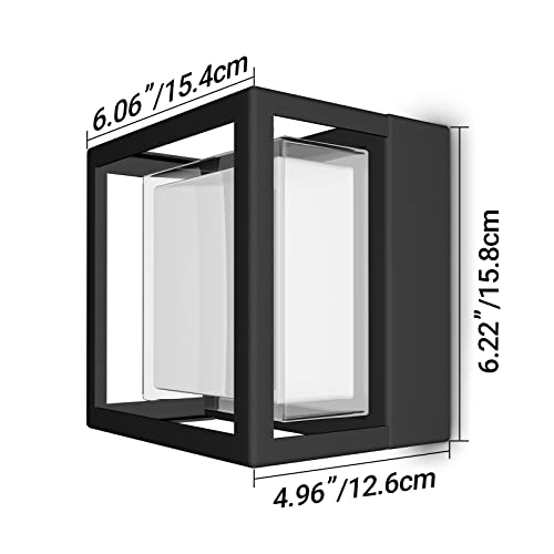 Smart Wall Lights - Outdoor Wall Lights Work With Alexa, Google Assistant, Rgb+2700K-6500K, 13W(130W Equivalent) 1000Lm, 2.4Ghz Wifi Wall & Ceiling & Porch Lights, Ip 65 Wall Sconces Set Of Two #TOP7