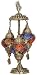 DEMMEX 2019 Stunning 3 Globe Turkish Moroccan Bohemian Table Desk Bedside Night Lamp Light Lampshade with North American Plug & Socket, 19 Inches (Top Mix)
