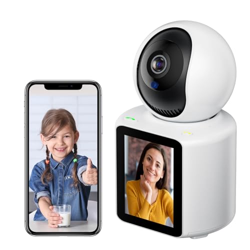 Image of oneware Video Call Security Camera Indoor, Nanny Camera Baby Monitor Pet Camera,Two-Way Video,One-Touch Call,360-Degree View WiFi Camera for Home Security, Motion Tracking, IR Night Vision