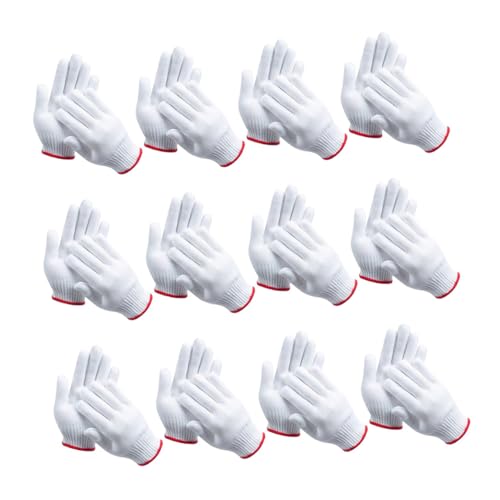 Guantes de trabajo de protección para manos Mikikit con forro de algodón, 12 pares