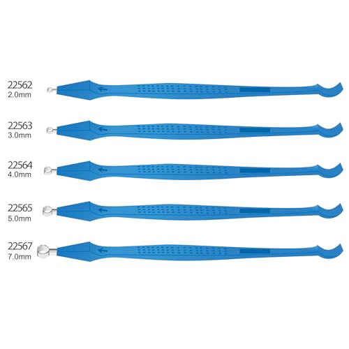 GIMA - Dermatologische Kürette mit Schaber, steril, einmalig, Durchmesser 7 mm, 10er-Pack, 22566