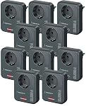 Brennenstuhl – Brennenstuhl 10er Pack Steckdosenadapter mit Überspannungssc