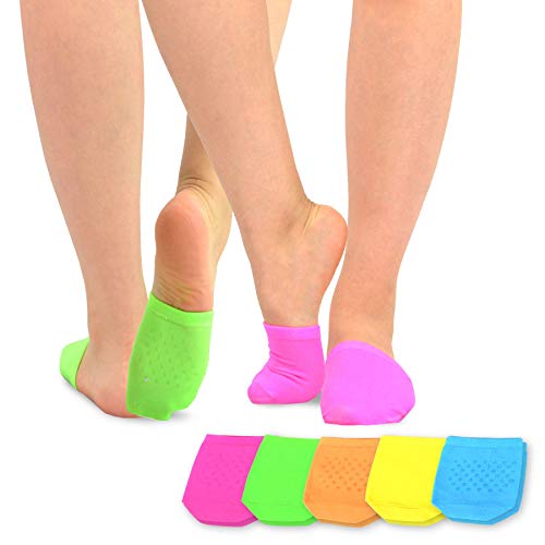 Image of Fashion Liner Toe Topper Socks for Women Invisible Hidden Half Socks Good for Sandal or Dress Shoes 5-Pairs