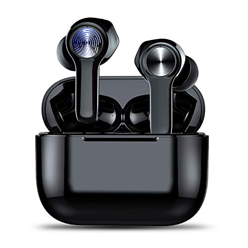 Wireless Earbuds, Bluetooth 5.0 Earbuds, Noise Canceling Headphones, Smart Touch Control Wireless Headphones with Hi-Fi Stereo Sound and Built -in Mic, IP7 Waterproof Headphones with Charging Case