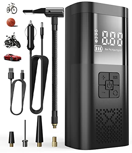 Zawaer Elektrische Luchtpomp, Batterij Luchtpomp 6000mAh, Draagbare Luchtcompressor 150PSI, Mini...