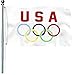 Froiny Drapeau Olympique USA Bannière Drapeaux Nationaux pour Les Evénements Sports Pub BBQ Décorations 3 * 5 Pieds
