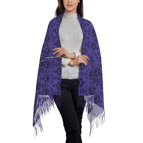 Haunted Mansion 77.6"*28.3" Print Fringed Scarf Shawl For Women Lightweight Scarf Fall Winter Thick Scarf2