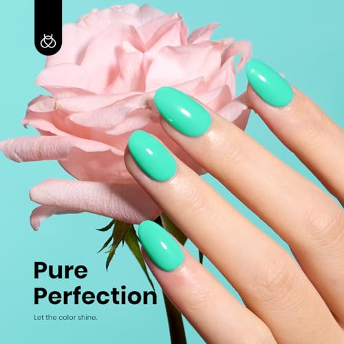 Image of Beetles Green Gel Polish HEMA-Free Cascade Green Gel Nail Polish Soak Off Uv LED Nail Lamp 8ml DIY Home Manicure Salon Gift for Women Island Reverie