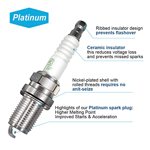 Mas Uf333 Ignition Coils And Ngk 7092 Platinum Spark Plugs Replacement For Toyota Camry Corolla Matrix Rav4 Highlander Solara Vibe Tc Hs250H 2.4L 2.0L Oe# 90919-02244 90919-02266 C1330 Set Of 4 #TOP3