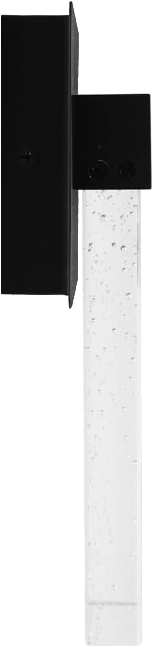 9.6 Inch Outdoor LED Wall Light, Crystal Bubble Glass Exterior Wall Sconce, 3000K Warm White Waterproof Wall Lamp, Energy Efficient Lighting for Patio, Garage, Doorway, Yard, ETL Listed