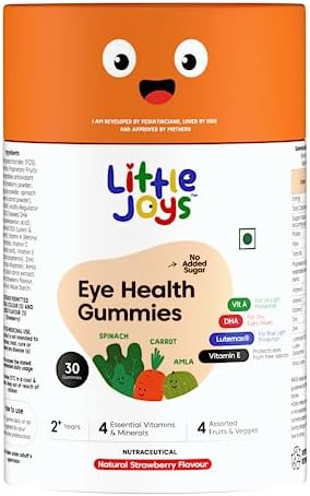 Little Joys Eye Health Gummies (2-12 years) | 30 Days Pack | Strawberry Flavour (Strawberry)