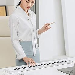 HMTOHL Piano Portable roulé à la Main 49 Touches Support de Clavier Pliant Sortie Casque Piano électronique… - Les Beatles, Paul McCartney, John Lennon, RIngo Starr, George Harrison HMTOHL Piano Portable roulé à la Main 49 Touches Support de Clavier Pliant Sortie Casque Piano électronique… – Image 5