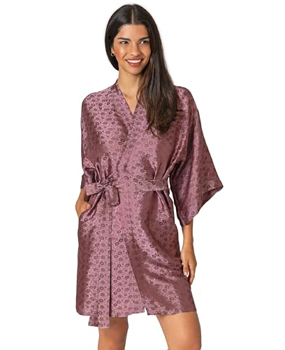 Tara Sartoria Luxury Artisan Silk Robes For Women, Washable Pure Silk Kimono Robes Jacquard
