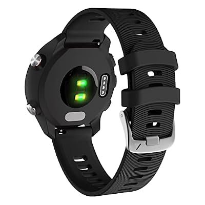 Cinturino per Garmin Forerunner 245/645 Music, larghezza 20 mm, per Garmin Vivoactive 3 Music/Venu/Venu sq, Misura unica, Silicone, Nessuna pietra preziosa