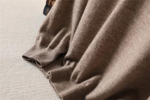 Men's Cashmere Sweater Winter Knitted Jumper Soft Top Long Sleeved Warm Pullover Gray3