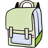 JUMPFROMPAPER 2D Cartoon Backpack (Spaceman), Fun Novelty Backpacks Bags for Adults and Senior Year, Laptop and Essentials