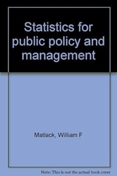 Hardcover Statistics for public policy and management Book