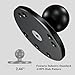 BRCOVAN 2 PCS, 1'' Ball Mount Base with Aluminum Alloy AMPS Hole Round Plate, Compatible with RAM Mounts B Size 1 Inch Ball Double Socket Arm