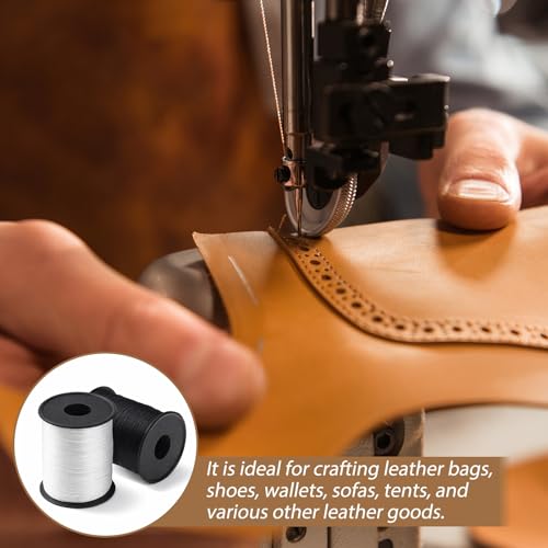 Hilo de tapicería resistente, 2 carretes, 150 yardas negro blanco miniatura 7