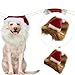 Bothyi Dog Santa Hat Warm Lovely Dog Christmas Hat for Dogs Cats, Light Brown M