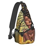 Tinysky African Woman Sling Bag Crossbody Backpack Shoulder Backpack for Women Travel Hiking