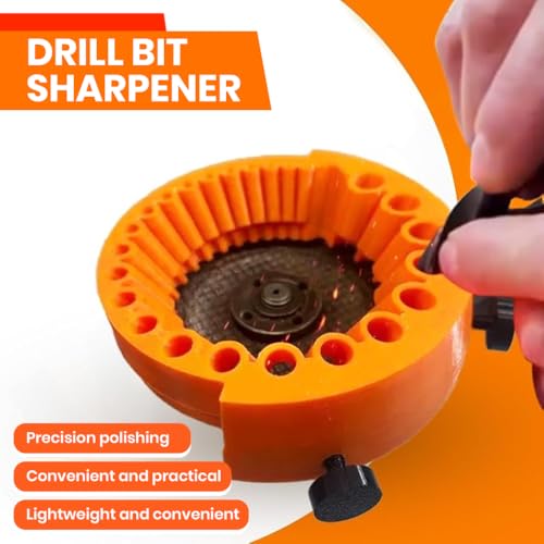 Image of Serplex Drill Bit Sharpener Attachment for Angle Grinder, 2-13mm, 125mm | Restores Worn Drill Edges, Supports Consistent Sharpening, Compact Workshop Attachment, Helps Extend Usable Bit Life, Suitabl