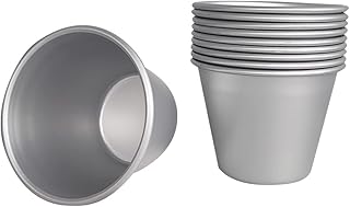 Mini Pudding Moulds Individual Popover Pan Nonstick Cheesecake Baking Molds Muffin Cupcake Pan Aluminium 10 Pieces
