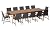 Amazonia Franklin 9-Piece Rectangular Extendable Patio Dining Set Teak Finish and Weather-Net Technology Ideal for Outdoors and Indoors