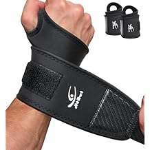 HiRui Wrist Brace 2 Pack - Pain Relief for Arthritis, Tendonitis, Carpal Tunnel | Durable Wrist Wraps Support for Weightlifting Powerlifting Bodybuilding CrossFit Tennis | One Size Adjustable Black