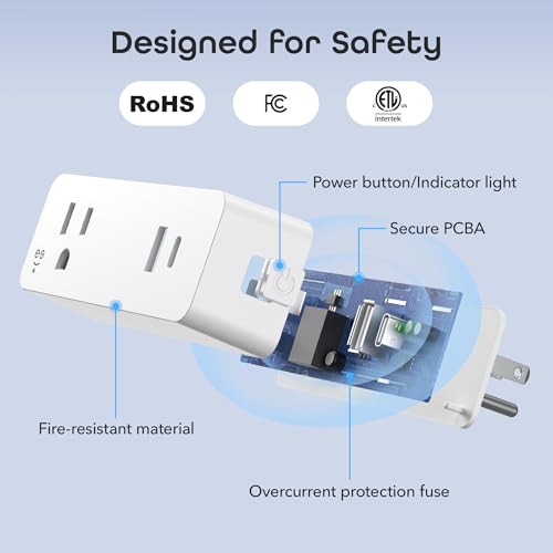 Image of Geeni Smart Plug with 20W USB-C Fast Charging, WiFi Outlet