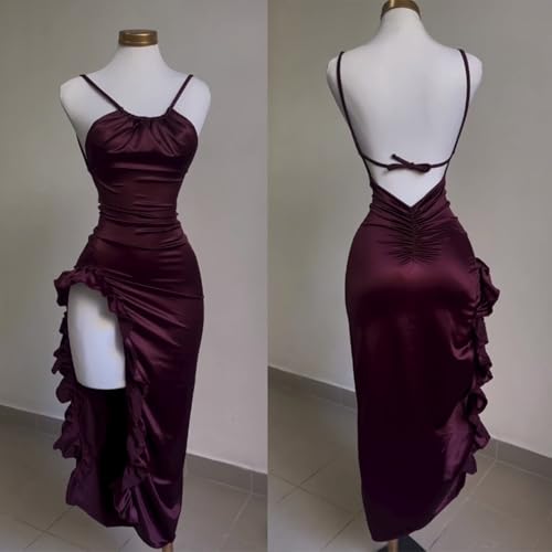 Robe d'été aérée dos nu vêtement fluide mode légère femme
