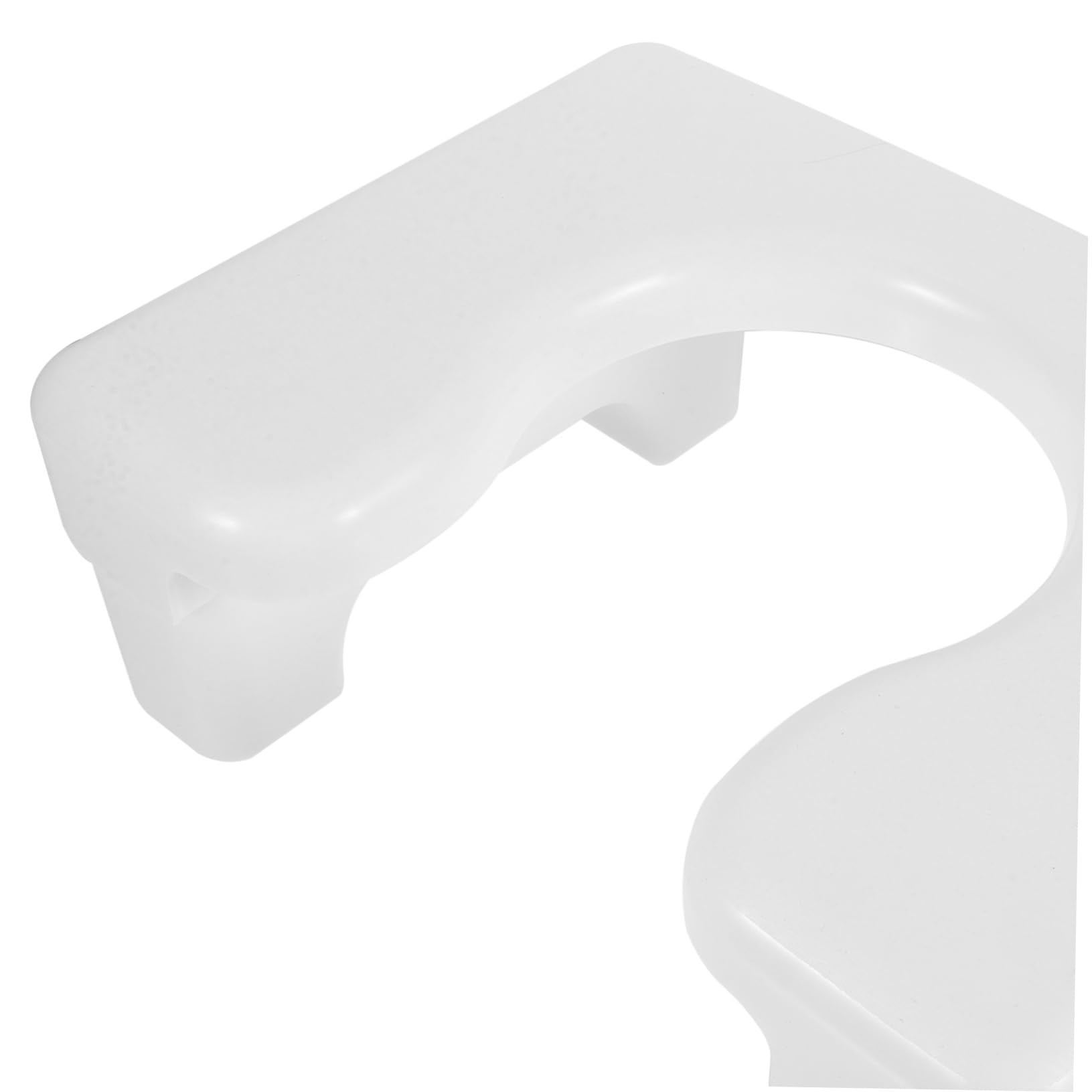 SHINEOFI Sgabello per Wc in Pp Bianco Antiscivolo e Portante Design Semplice e Stile Elegante per Bagno Familiare