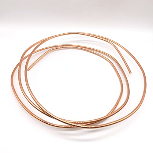 Temhyu Shuxiang-Alambre de Cobre Alambre de Cobre con Alambre de Alambre Redondo Flexible 1 3awg 24awg 1. 2mm 0.5mm 2mm for el jardín de Armadura de esculturas Bricolaje Haciendo artesanía Cover