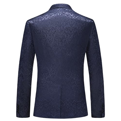 Rogers & Morris Blazer for Men Casual Slim fit Suit Jacket Paisley Chaqueta Floral Men's Sport Coat Party Dress2