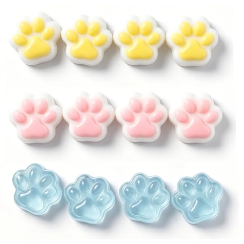 Image of 12PCS Taba Squishy Cat Paw, Taba Squishy for Relaxing Sensory Fidget Pinch Family for Kids Cat Paw Squeeze Cute Beautiful Cat Paw (blue1)