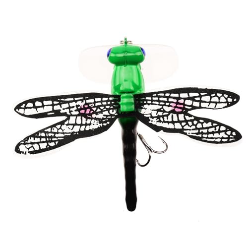 Dragonfly Fishing Lure - Dragonfly Shaped Hard Fishing Bait, Bait Double Skirted Wings | Fly Simulation Pseudo Bait For Ponds, F
