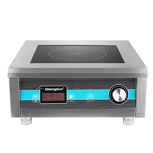Commercial Induction Cooktop 5000W/220V Single-Phase Commercial Range Countertop Burners Hot Plate For Kitchen Restaurants Abangdun #TOP5