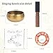 Kmise Tibetan Singing Bowls Set- Handmade in Nepal Meditation Sound Bowls for Yoga, Meditation, Mindfulness, Healing and Chakra Balancing, Stress Relief (3.5', World Tree)