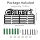 SUPERDANT Rugby Medaillen Aufbewahrung Rugby Fußball Medaillen Halter Medaillen Halter Präsentationsständer Wandmontage Rennen 5 Reihe 20 Aufhänger Medaillenhalter Für Geschenke für Sportler Kinder