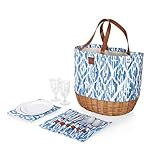 PICNIC TIME Promenade Picnic Basket, Morrocan Watercolor