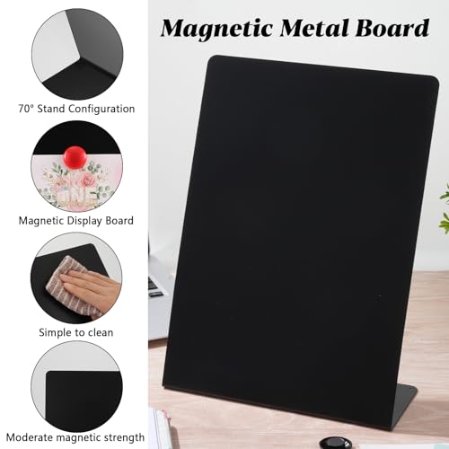 2 Stück Magnettafel Magnetboard,35 x 25 cm Metall Magnettafel Magnetwand,Magnetische Metalltafel für Notizen und Fotos, Magnetwand Kreidetafel für küche Tischplatte,Heimbüro