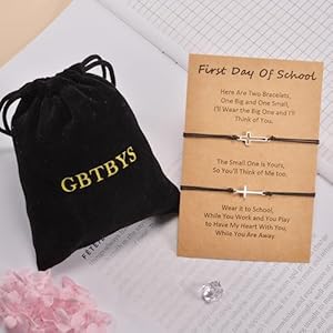 Back to school gifts mommy and me bracelet first day of school matching wish bracelets set for mother daughter son women teen girls boys jewelry gift  urban country home decor