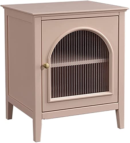 Table de chevet en bois massif rose LiChA 50x45x60cm pour chambre moderne
