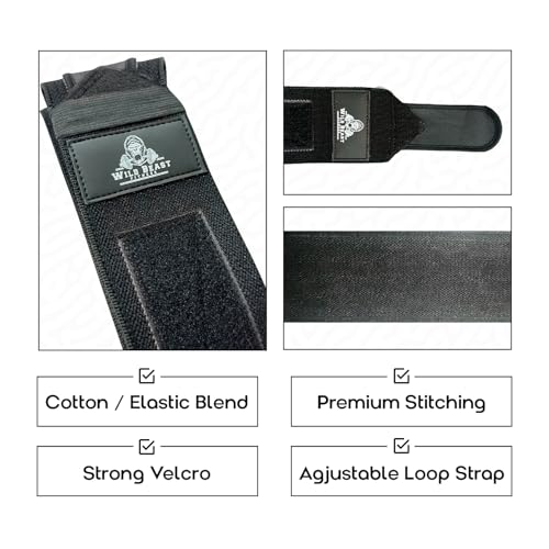 Image of Elbow Wraps for Weightlifting (Pair), Stretchable & Breathable 41 inch Elbow Compression Strap, Weightlifting Straps for Bench Press, Supports Powerlifting, Pressing, Elbow Straps for Gym Accessories for Men (Black)