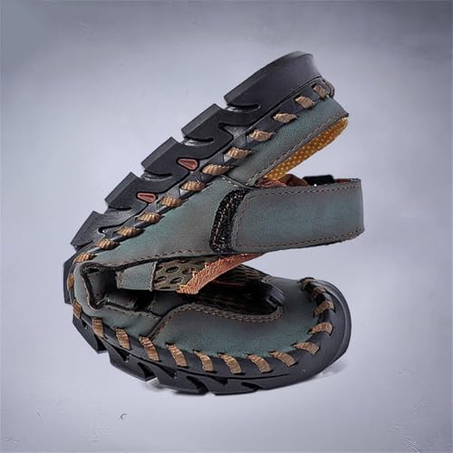 Men’S Super Soft Outdoor Anti-Slip Hiking Flat Casual Shoes Leisure Style Sandals With Hook And Loop Fastener4