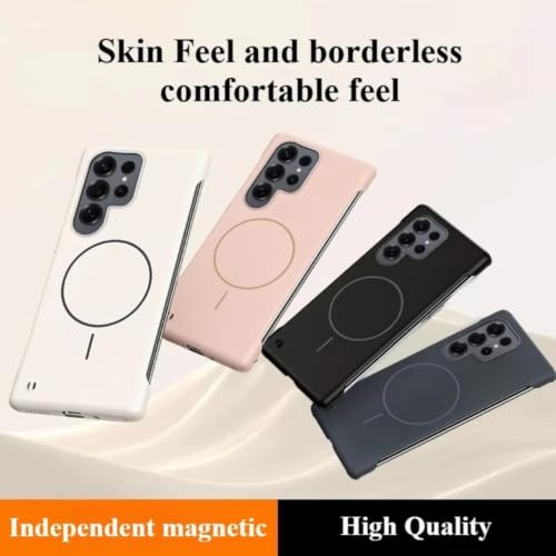 Coque rigide Galaxy S25 Ultra magnétique sans cadre mate couleur or du désert