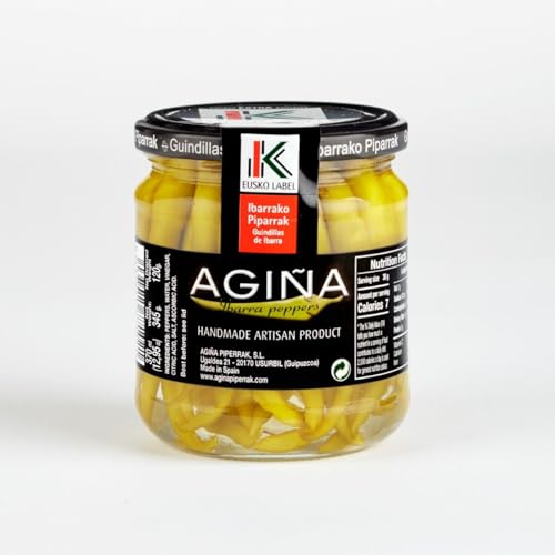 Piparras Guindillas Basque Green Pepper in Brine - 13 oz / 370 ml - Pickled Peppers Handmade Artisan Product