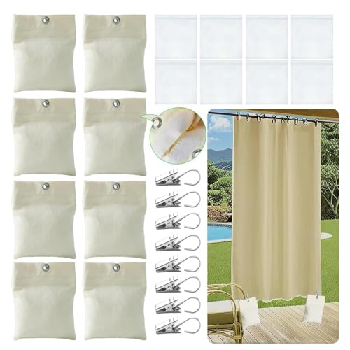 Draperie extérieure poids du vent lourd et clip de support de patio - 8