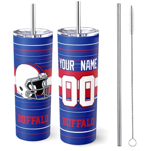 Image of Buffalo Tumbler 20oz Travel Mug Custom Name and Number Gifts