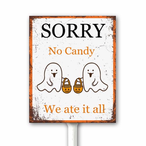 Vintage Halloween Decoration Out of Candy Funny Halloween Candy Sign